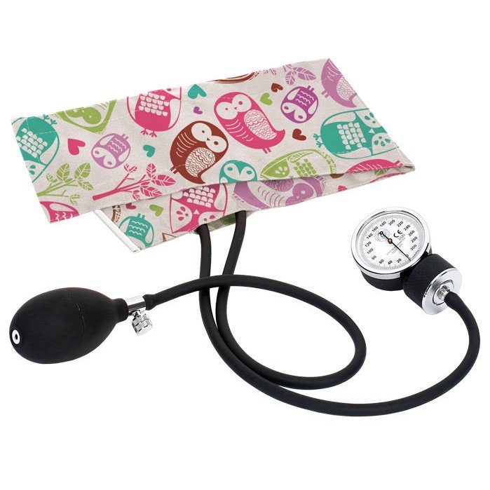 Premium Adult Aneroid Sphygmomanometer Blood Pressure Prestige Owls - Cream