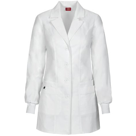 Dickies Junior Fit White Lab Coat - Length: 32" Scrubs Dickies