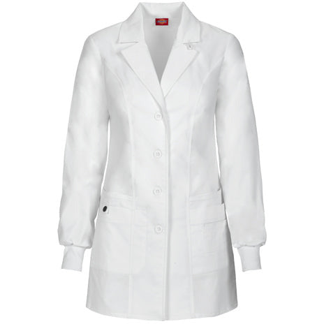Dickies Junior Fit White Lab Coat - Length: 32" Scrubs Dickies