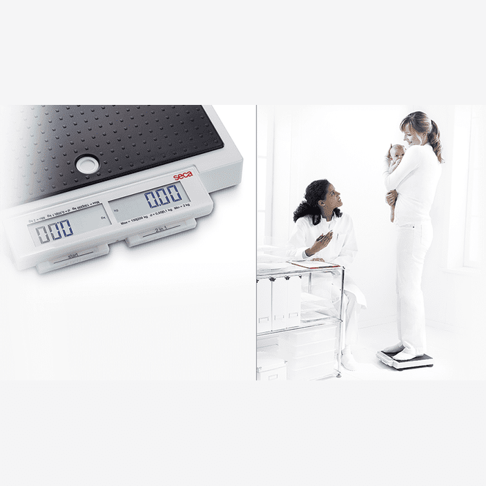 874 Seca Mobile Flat Scales with Double Display Scales Seca