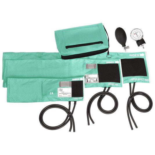 3-in-1 Aneroid Sphygmomanometer Set with Carry Case Stethoscopes Prestige Aqua
