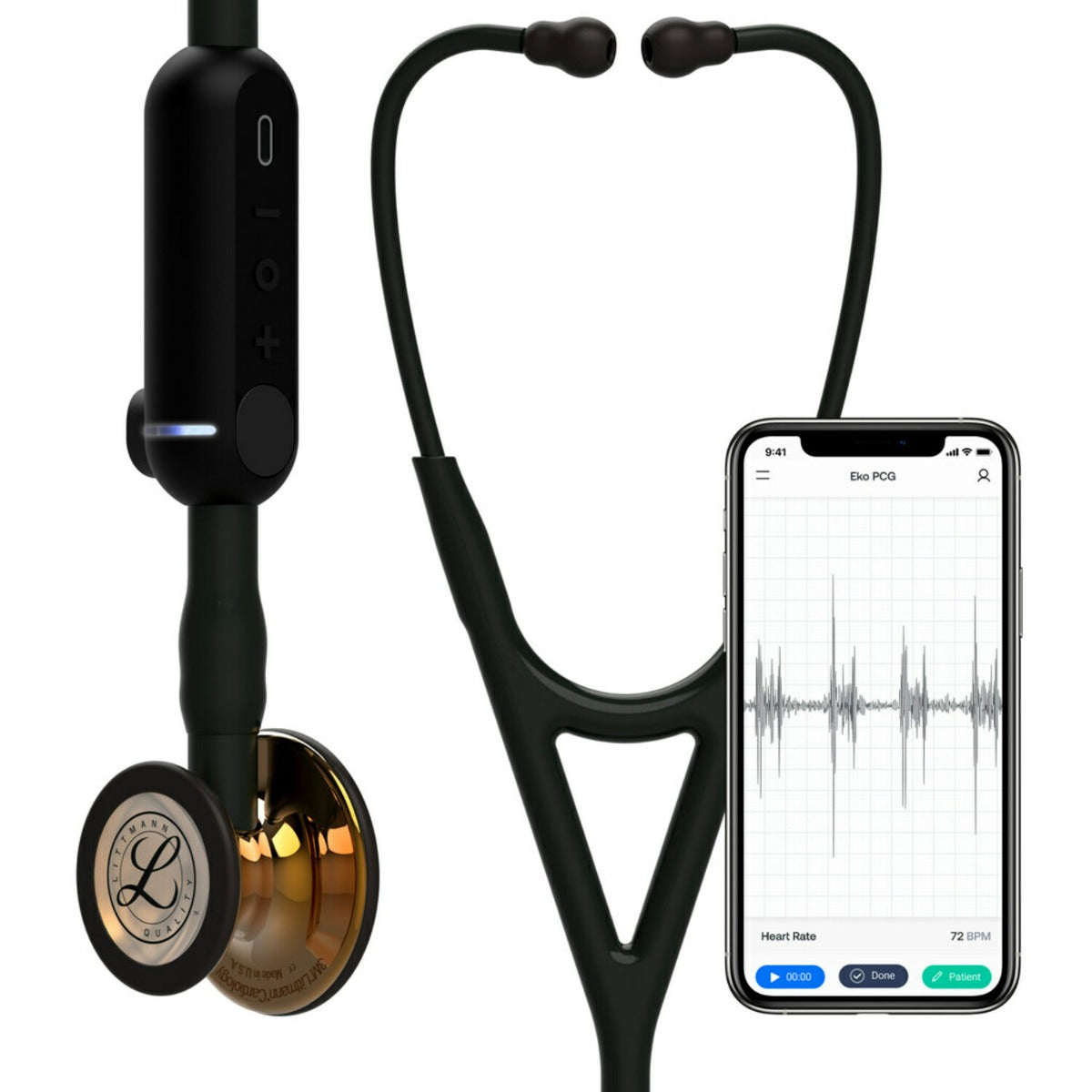 Littmann CORE Digital Stethoscope - 8870 High Polish Copper & Black Stethoscopes 3M Littmann   