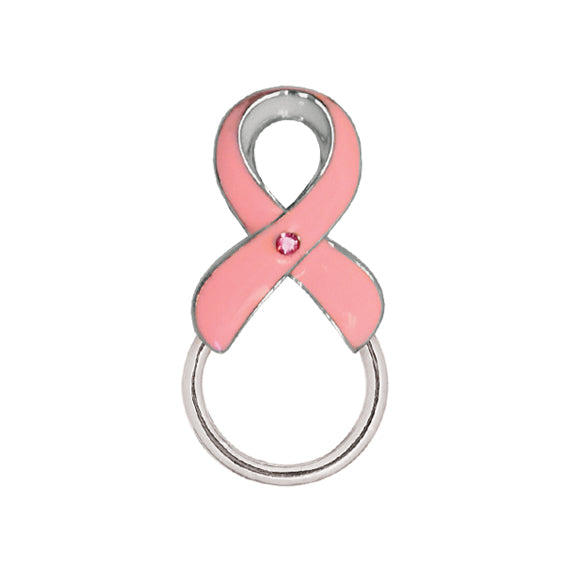 Pink Ribbon Silver Badge Tac Accessories Prestige