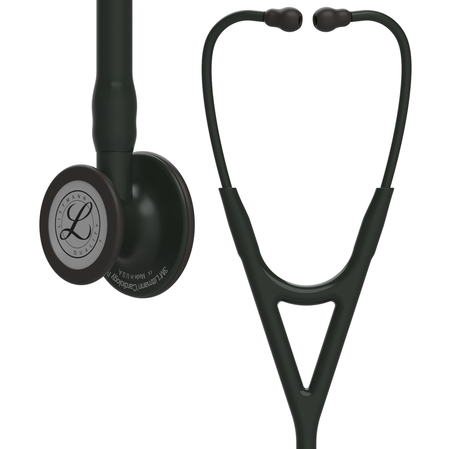 Littmann Cardiology IV Diagnostic Stethoscope: All Black 6163 - Over Engraved Littmann Stethoscopes Littmann Stethoscopes