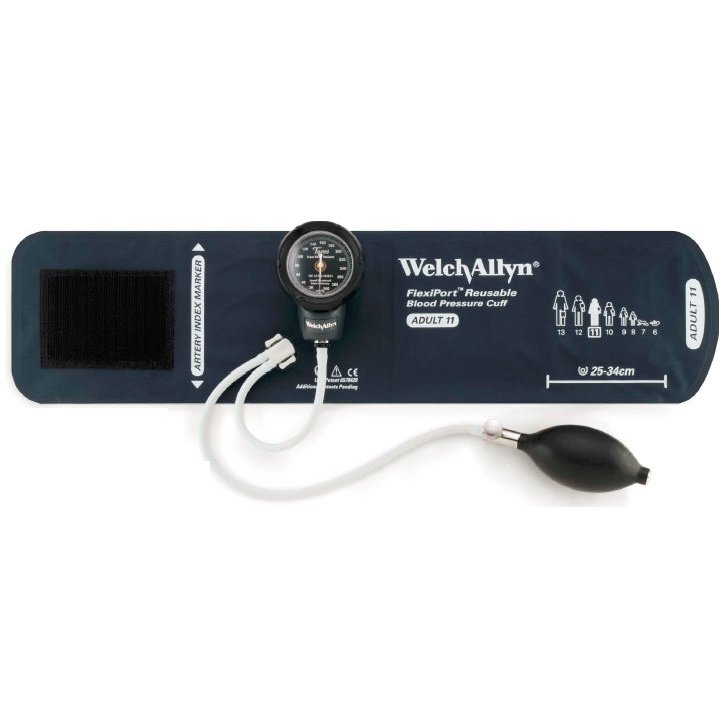 Welch Allyn Tycos DS48 Pocket Aneroid Sphygmomanometer with DuraShock Gear Free with Size 11 Adult Cuff Diagnostic Sets Welch Allyn