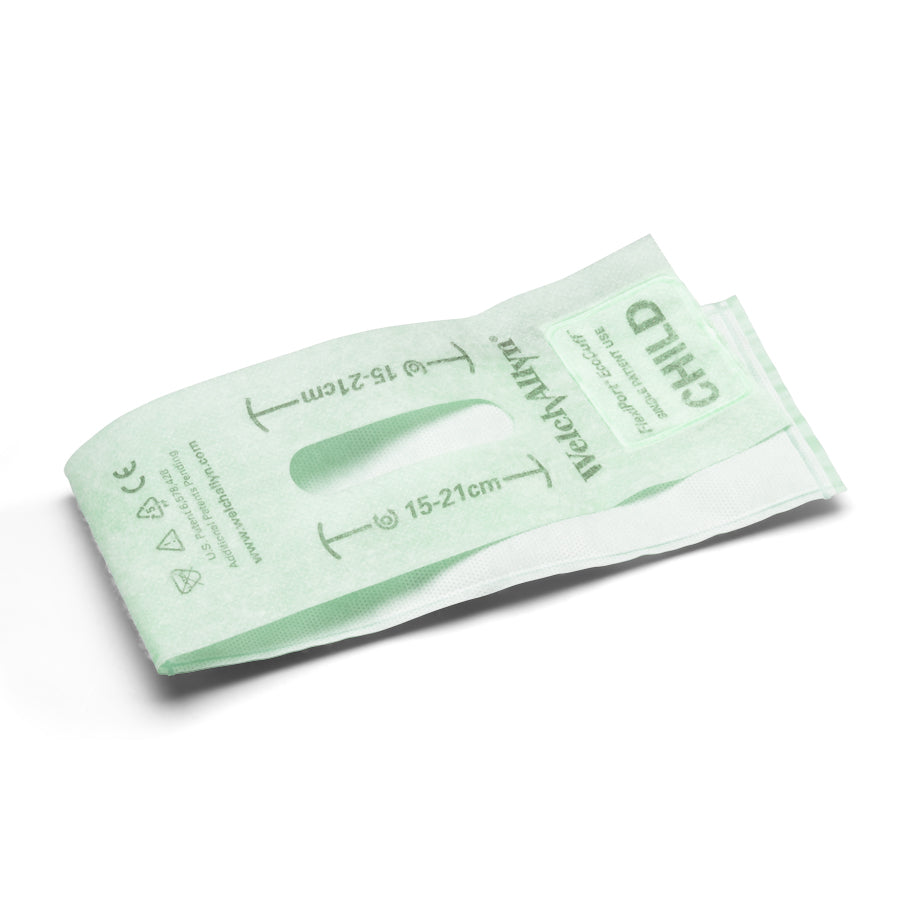 Welch Allyn FlexiPort ECO Blood Pressure Cuff; Size-09 Child, Single- Patient Use, No Tubes or Connectors; Qty - Pack of 100 Accessories Welch Allyn