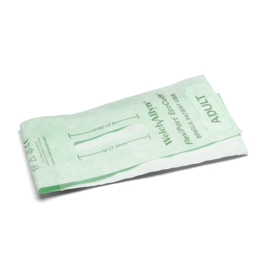 Welch Allyn FlexiPort ECO Blood Pressure Cuff; Size-11 Adult, Single- Patient Use, No Tubes or Connectors - Pack of 100 Accessories Welch Allyn