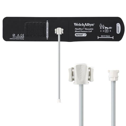 Welch Allyn FlexiPort Blood Pressure Cuff; Size-07 Infant, Reusable, 1-Tube, Female Locking (#5082-182) Connector Accessories Welch Allyn   
