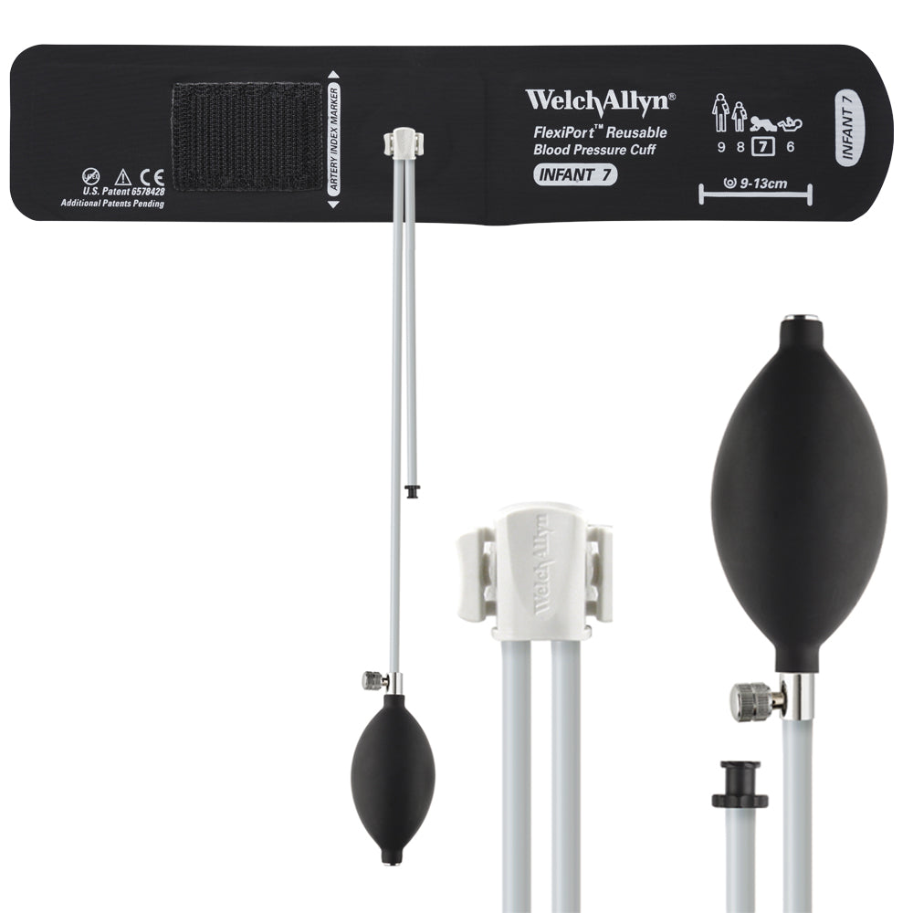 Welch Allyn FlexiPort Blood Pressure Cuff; Size-07 Infant, Reusable Accessories Welch Allyn