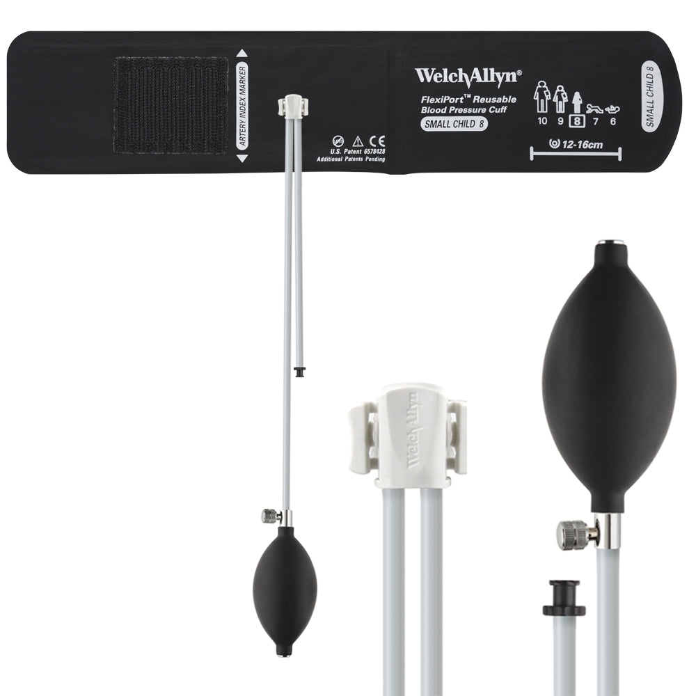 Welch Allyn FlexiPort Blood Pressure Cuff; Size-08 Small Child, Reusable, 2-Tubes Accessories Welch Allyn
