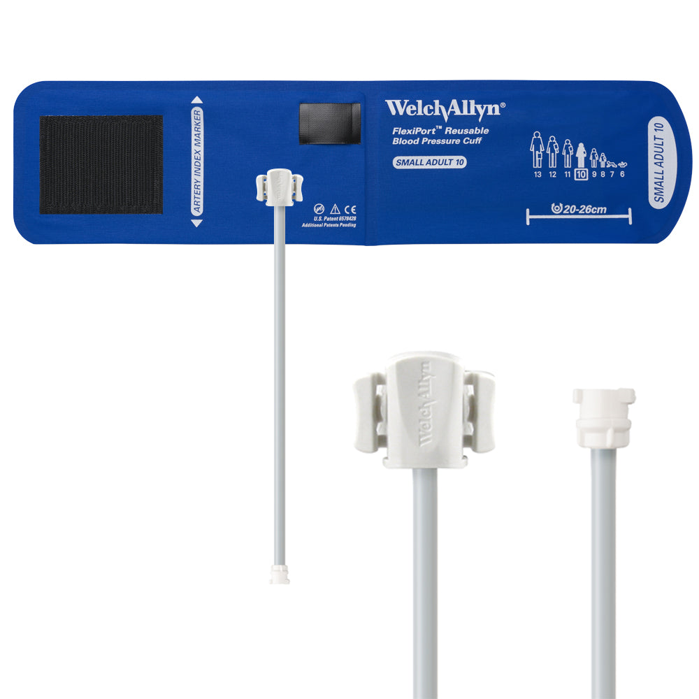 Welch Allyn FlexiPort Blood Pressure Cuff; Size-10 Small Adult, Reusable, 1-Tube Accessories Welch Allyn