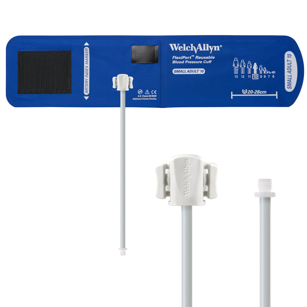 Welch Allyn FlexiPort Blood Pressure Cuff; Size-10 Small Adult, Reusable, 1-Tube Accessories Welch Allyn