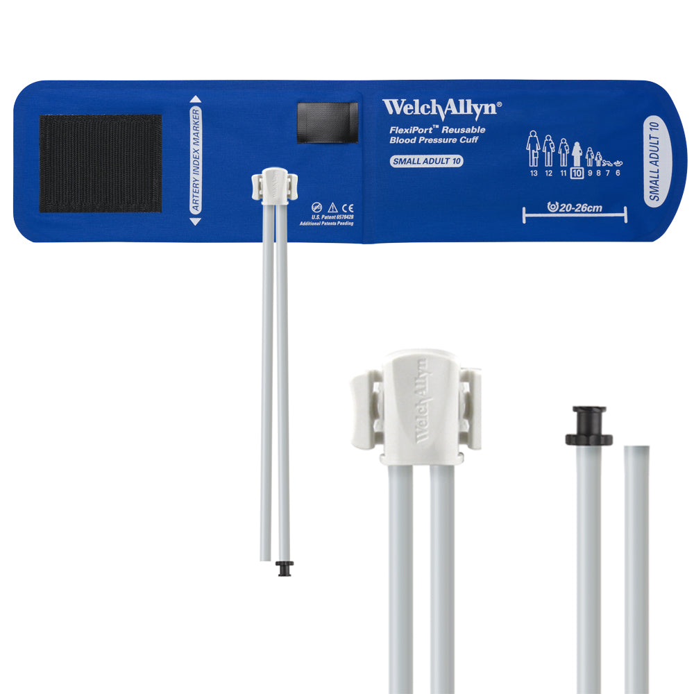 Welch Allyn FlexiPort Blood Pressure Cuff; Size-10 Small Adult, Reusable Accessories Welch Allyn