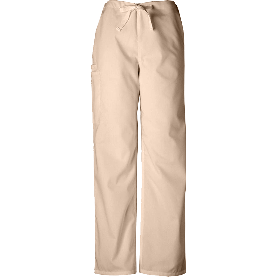 Cherokee WorkWear Unisex Drawstring Scrub Pant - Petite Scrubs Cherokee XS Khaki