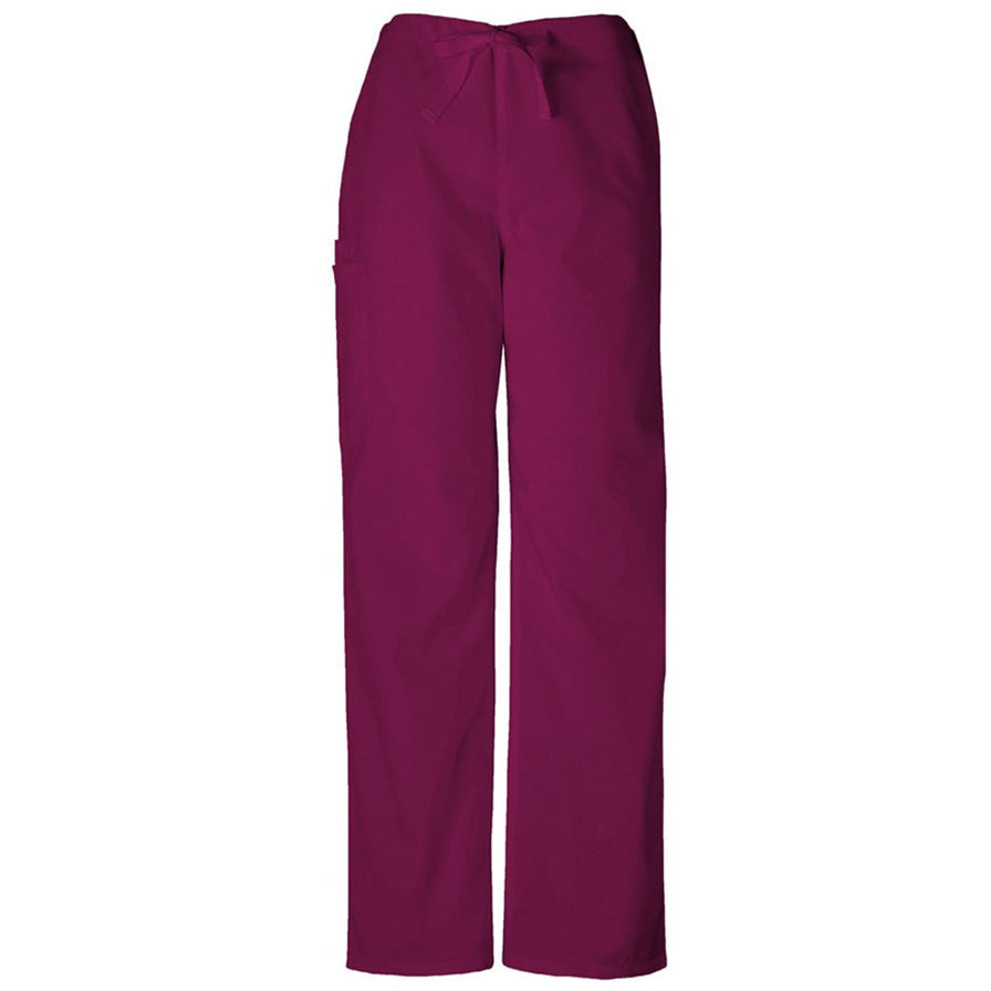 Cherokee WorkWear Unisex Drawstring Scrub Pant - Petite Scrubs Cherokee XS Wine 