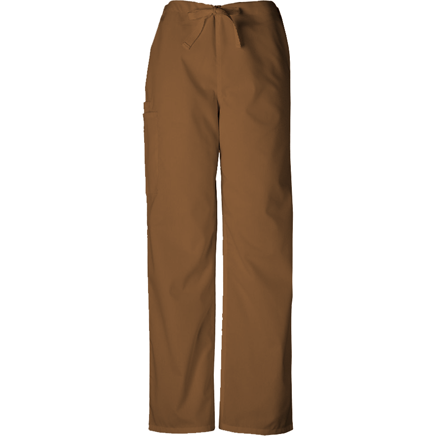 Cherokee WorkWear Unisex Drawstring Scrub Pant - Petite Scrubs Cherokee XS Chocolate 