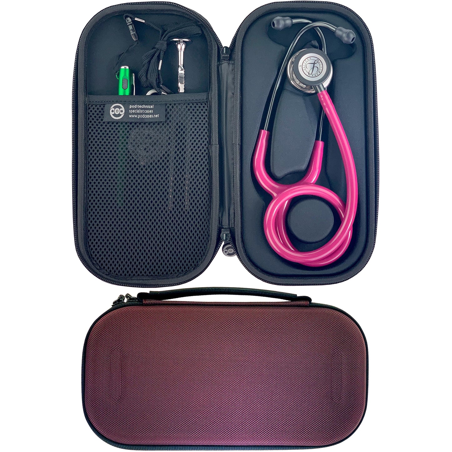 Pod Technical Classicpod Micro Stethoscope Case for Littmann Classic Stethoscopes - Burgundy Pod Technical Specialist Cases