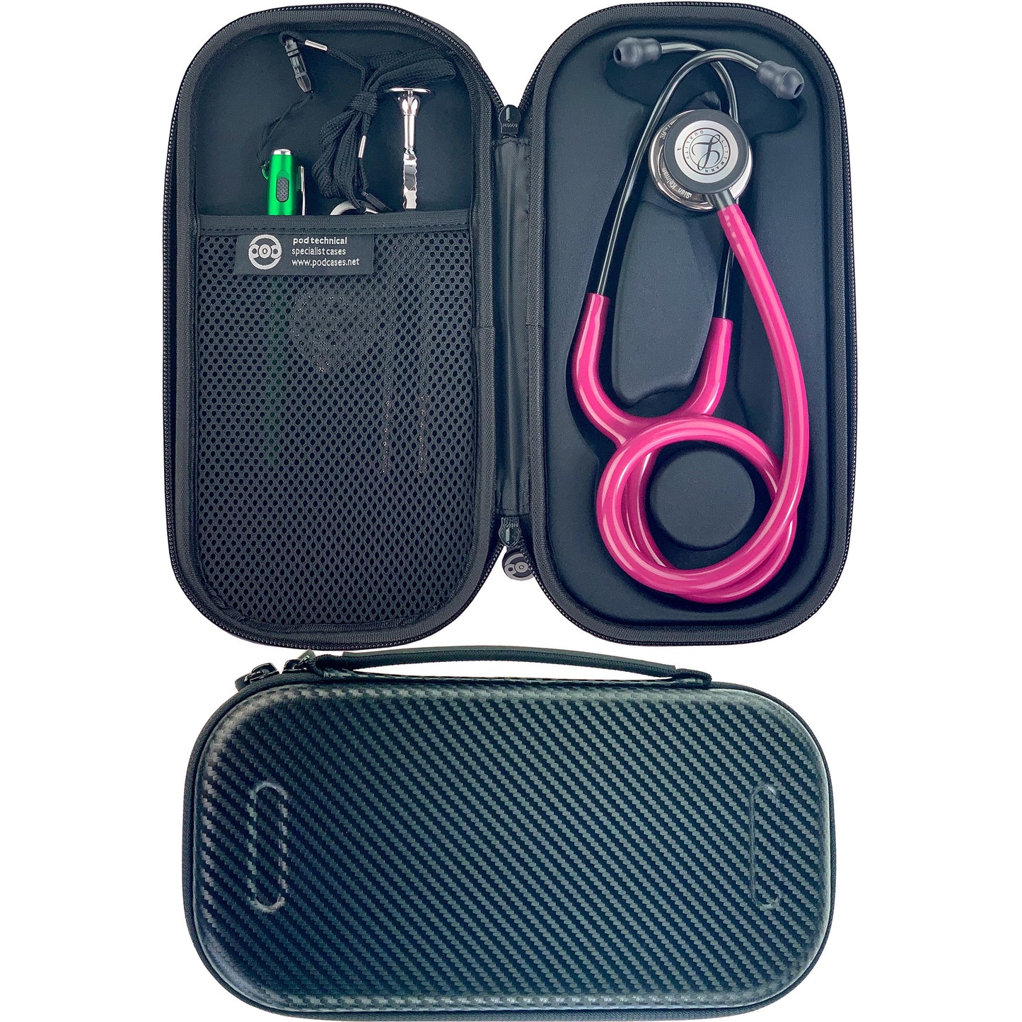 Pod Technical Classicpod Micro Stethoscope Case for Littmann Classic Stethoscopes - Carbon Pod Technical Specialist Cases