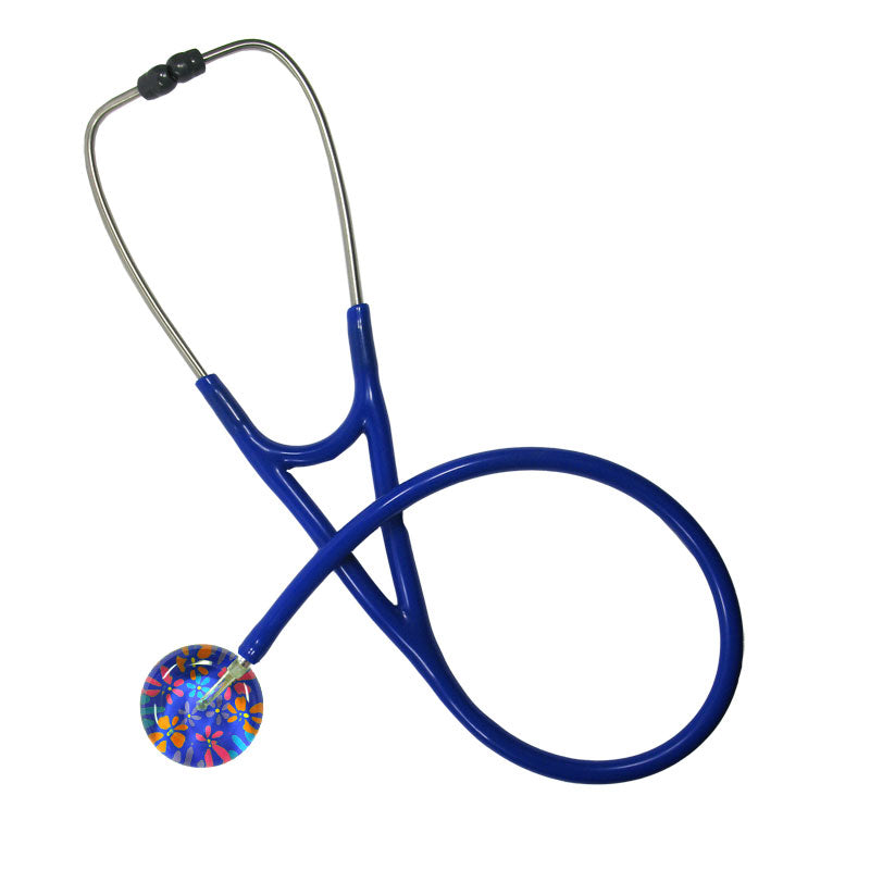 Ultrascope Adult Single Stethoscope - Blue Flowers  Ultrascope   