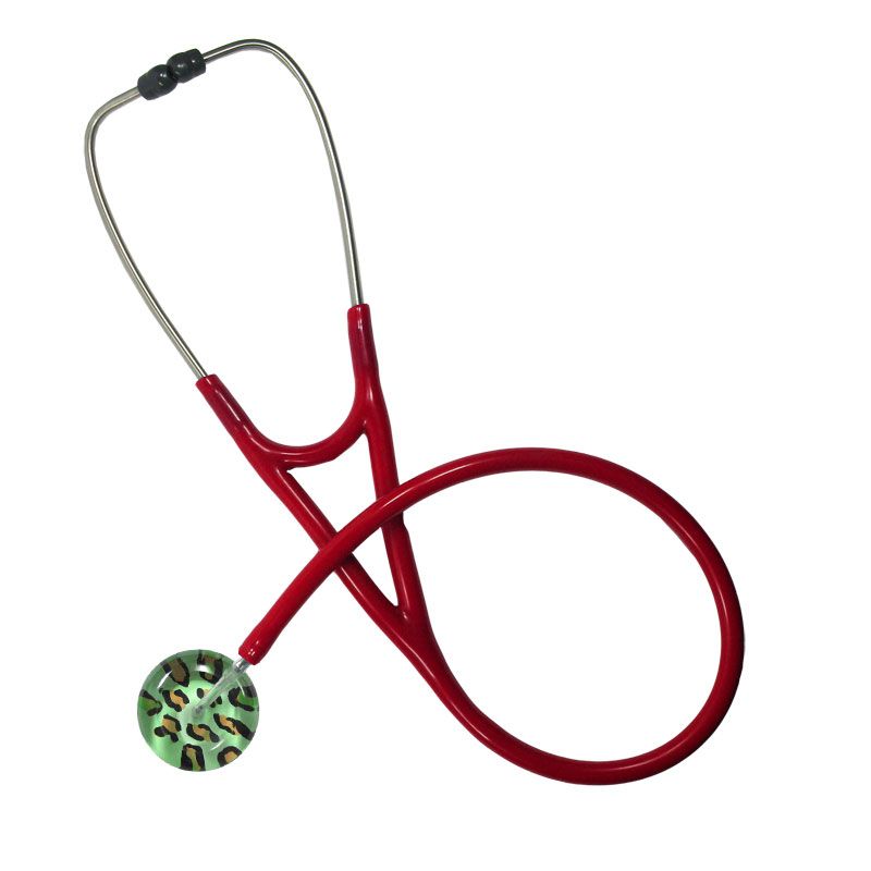 Ultrascope Adult Single Stethoscope - Leopard Print Ultrascope Green