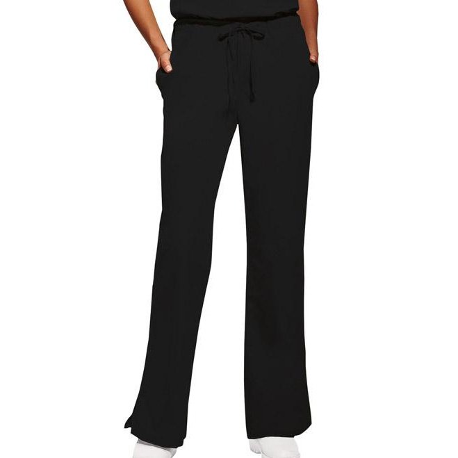 Cherokee WorkWear Women's Flare Leg Drawstring Scrub Pant - Petite Scrubs Cherokee