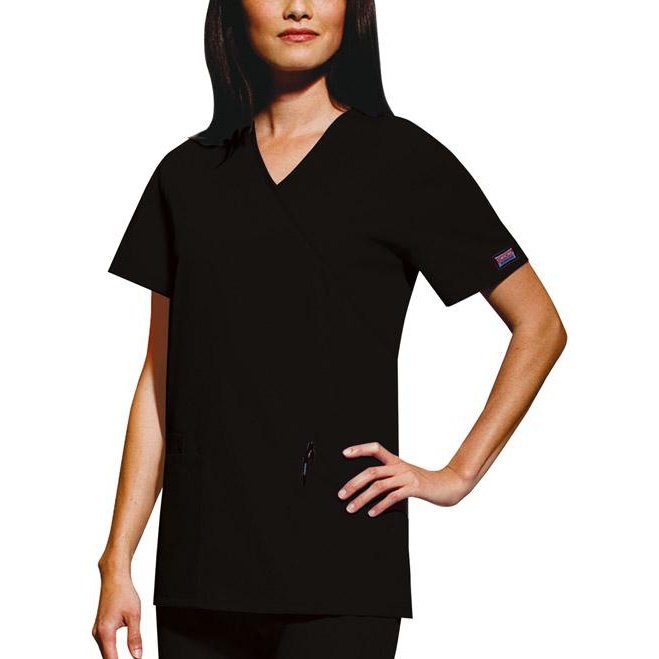 Cherokee WorkWear Women's Mock Wrap Tunic Scrub Top Scrubs Cherokee   