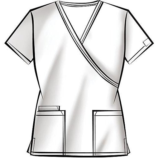 Cherokee WorkWear Women's Mock Wrap Tunic Scrub Top Scrubs Cherokee