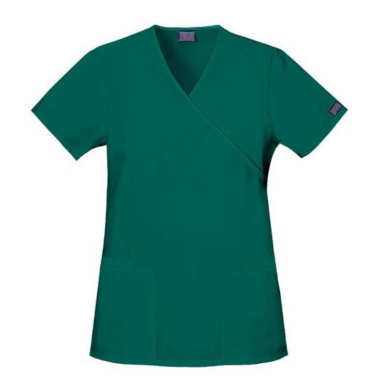 Cherokee WorkWear Women's Mock Wrap Tunic Scrub Top Scrubs Cherokee