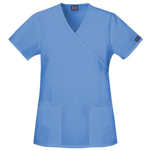 Cherokee WorkWear Women's Mock Wrap Tunic Scrub Top Scrubs Cherokee