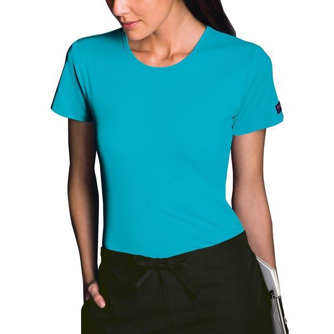 Cherokee WorkWear Women's Round Neck Short Sleeve Tee Scrubs Cherokee