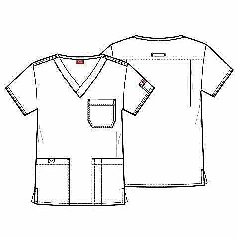 Dickies EDS Men's Raglan Sleeve Scrub Top Scrubs Dickies