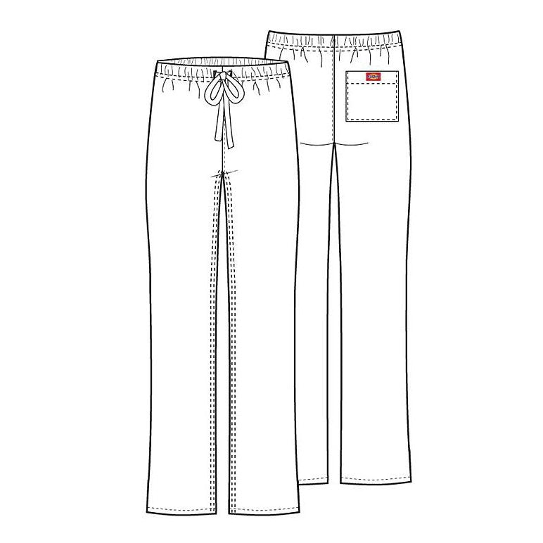 Dickies EDS Unisex Drawstring Scrub Pant - Petite Scrubs Dickies