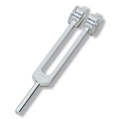 Tuning Fork-128 Frequency with Weights Diagnostics Prestige