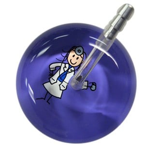 Ultrascope Stethoscope - Female Doctor, Lavender Background, Purple Tubing Stethoscopes Ultrascope