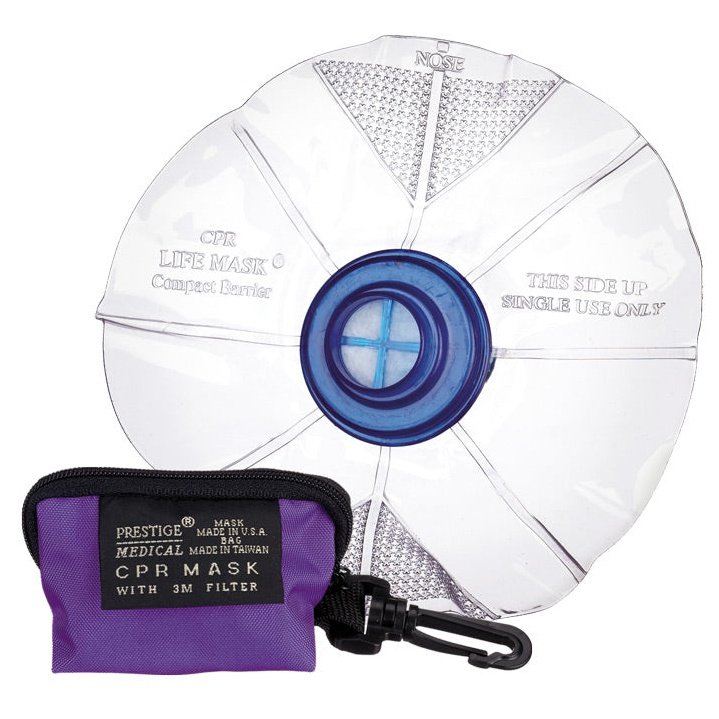 Single-Use Resuscitation Mask in Keychain Bag Accessories Prestige Purple
