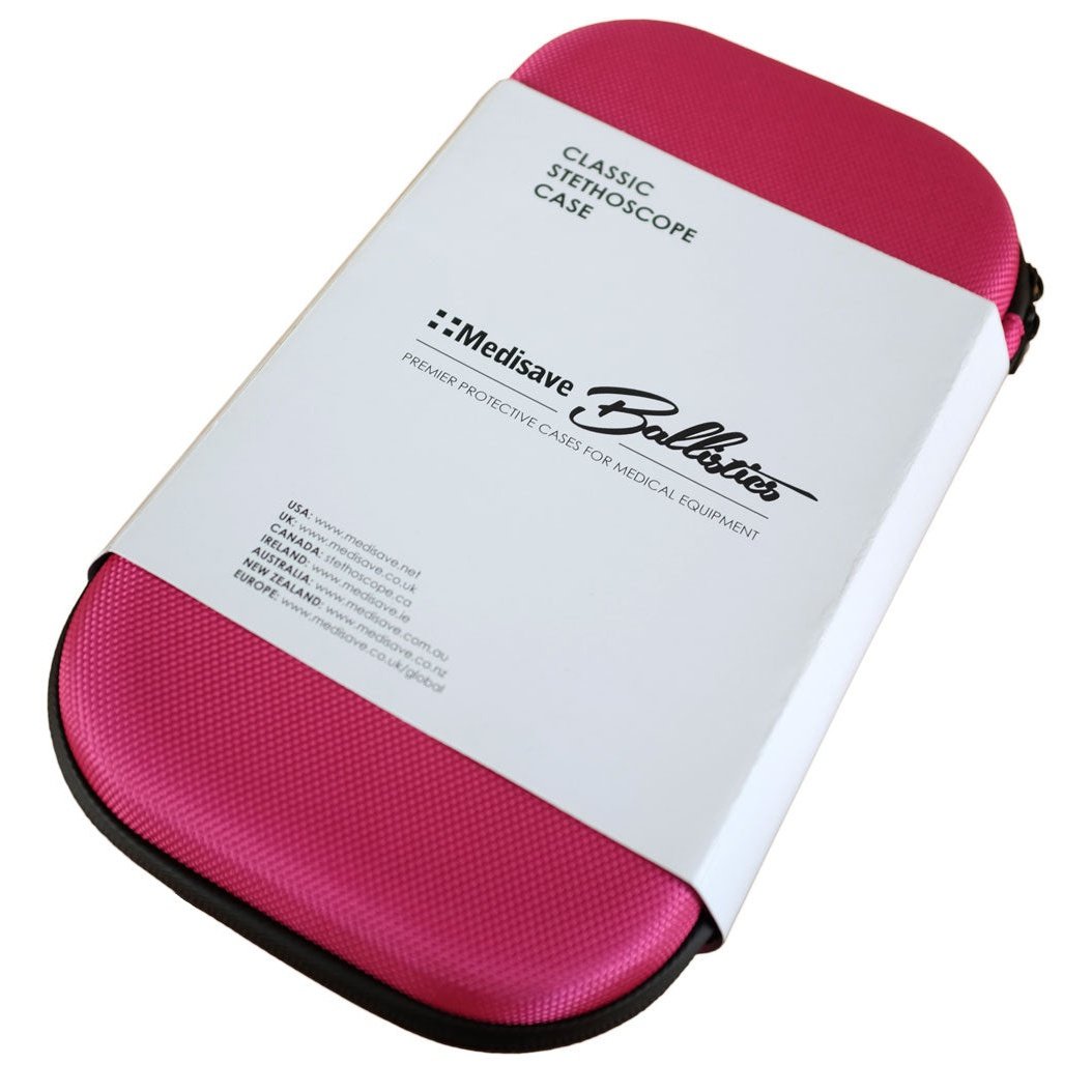 Medisave Ballistics Premium Classic Stethoscope Case - Hot Pink Stethoscopes Medisave Professional   