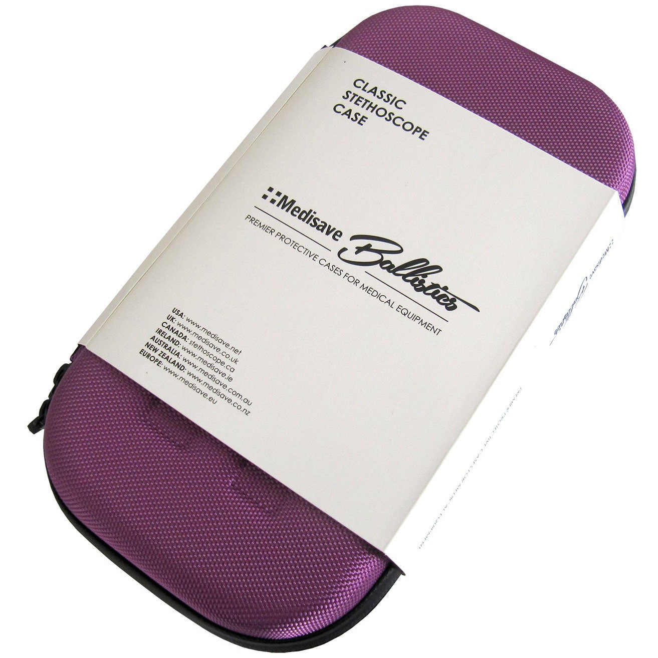 Medisave Ballistics Premium Classic Stethoscope Case - Purple Stethoscopes Medisave Professional