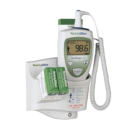 Welch Allyn 01690-300 SureTemp Plus 690 Electronic Thermometer - Oral, 9-Ft., Wall Mount