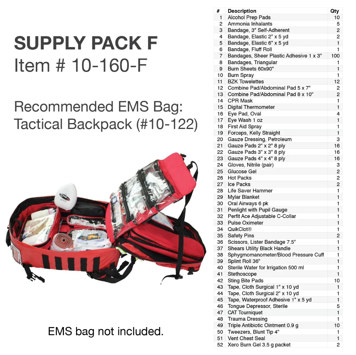 Kemp USA Medical Supply Pack F KEMP Kemp USA