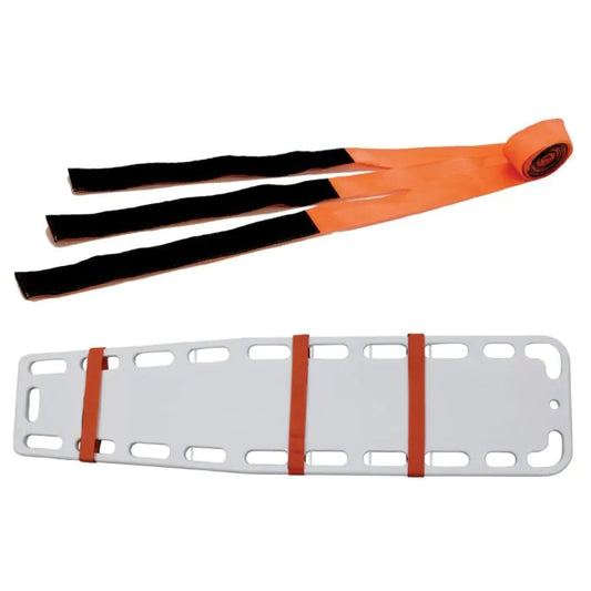 Kemp USA Three Piece Hook & Loop Spineboard Straps, Orange KEMP Kemp USA
