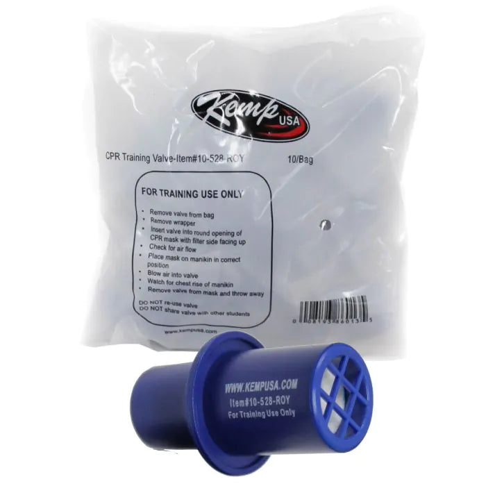 Kemp USA CPR Training Valves, Royal Blue (Pack Of 10) KEMP Kemp USA