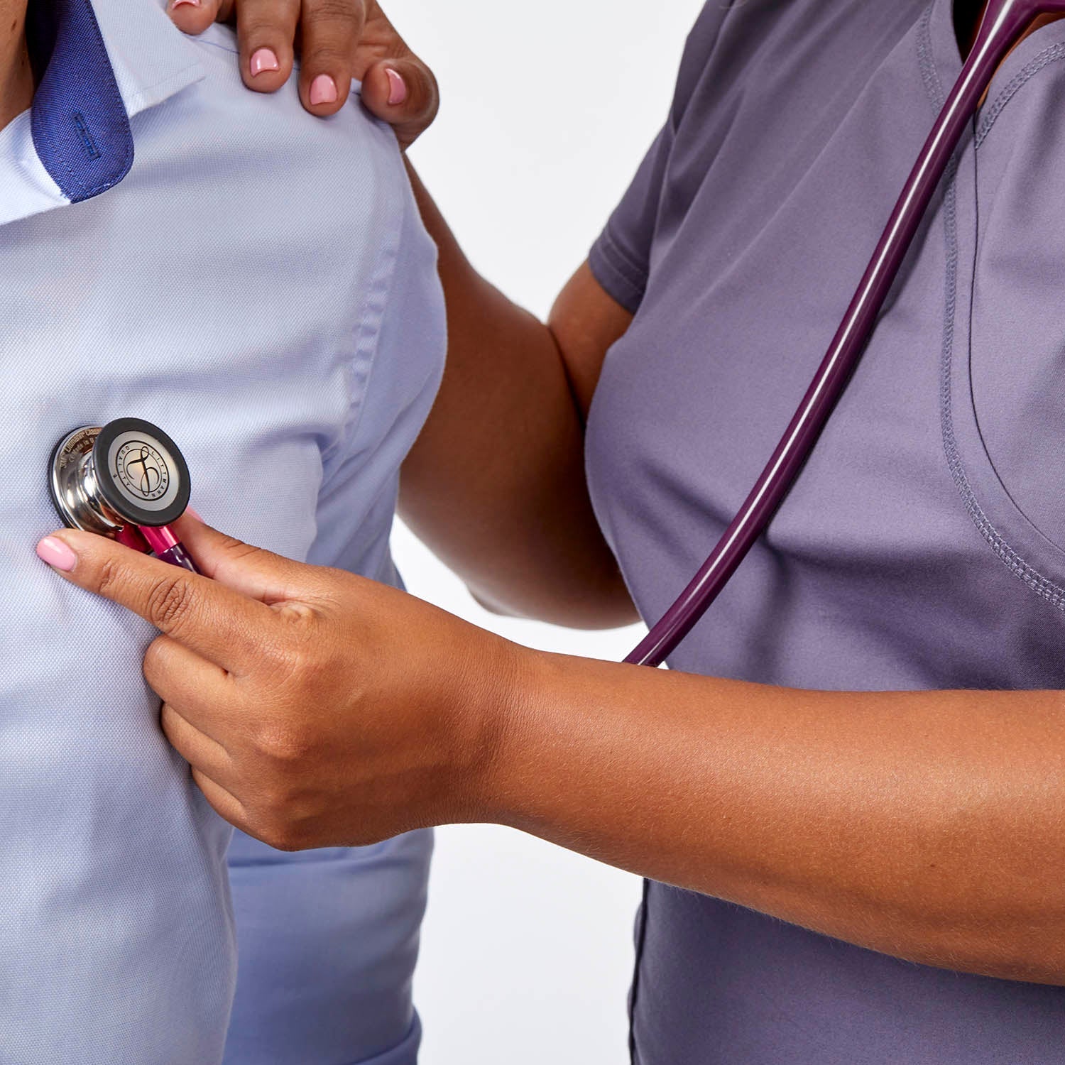 Littmann Classic III Monitoring Stethoscope: Mirror & Plum - Pink Stem 5960- Over Engraved Stethoscopes 3M Littmann   
