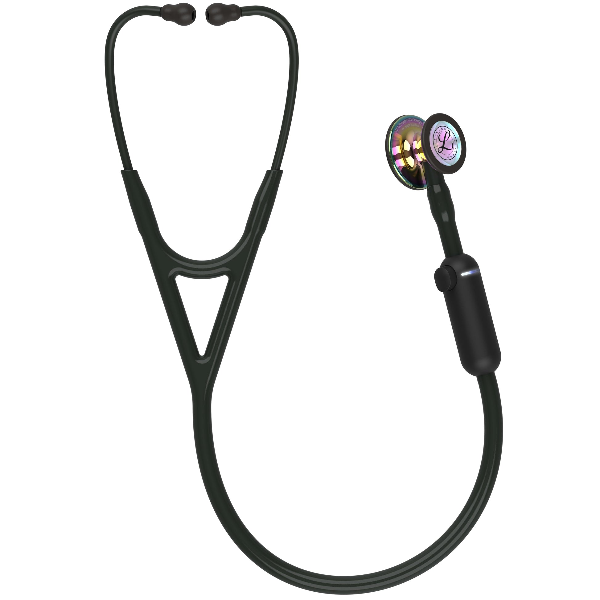 Littmann CORE Digital Stethoscope - 8570/B High Polish Rainbow & Black - Over-engraved Stethoscopes Littmann Stethoscopes