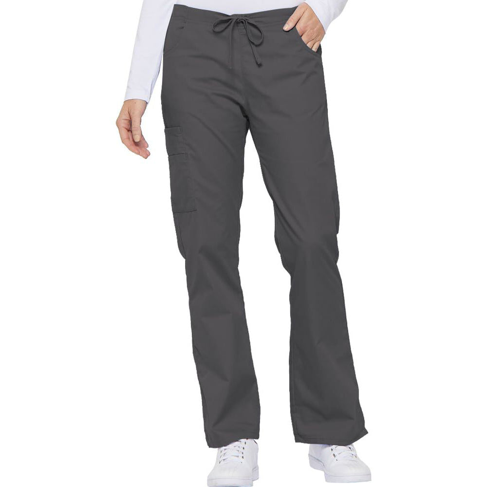 Cherokee Women's Workwear Flare Leg Drawstring Scrub Pant Cherokee Pewter XS