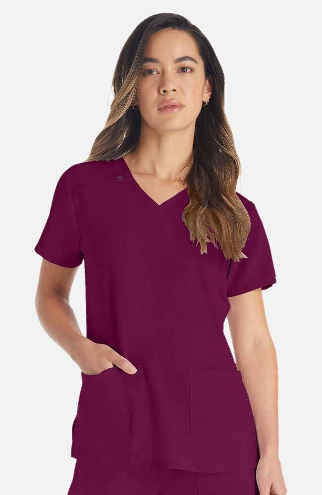 Unisex V-Neck Top - Wine - XL Dickies