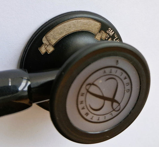 Littmann Cardiology IV Diagnostic Stethoscope: Black & Navy 6168 - Over Engraved Stethoscopes Littmann Stethoscopes
