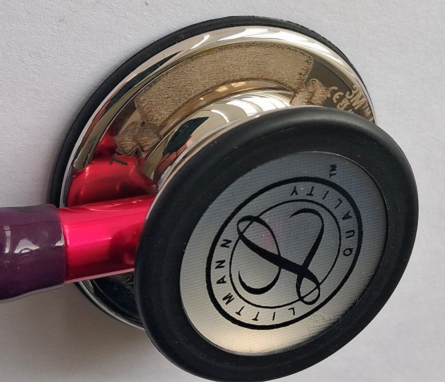 Littmann Classic III Monitoring Stethoscope: Mirror & Plum - Pink Stem 5960- Over Engraved Stethoscopes Littmann Stethoscopes