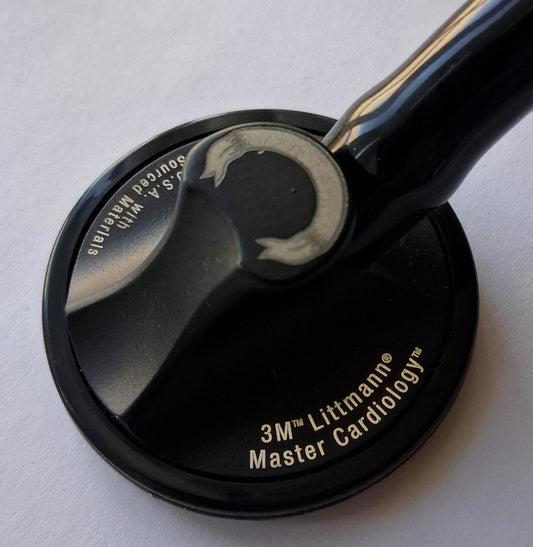 Littmann Master Cardiology Stethoscope: All Black 2161/B Over Engraved Stethoscopes Littmann Stethoscopes