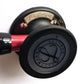 Littmann Cardiology IV Diagnostic Stethoscope: Black & Black - Red Stem 6200/B Over - Engraved