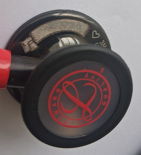 Littmann Cardiology IV Diagnostic Stethoscope: Red & Smoke - Limited Edition Featuring Red Logo Diaphragm & Engraved Heart Over Engraved6182/B Stethoscopes Littmann Stethoscopes